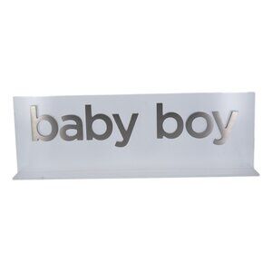 "Baby Boy" Signage Display – Used but in Very Good Condition – 24" x 8 1/8" – Pl